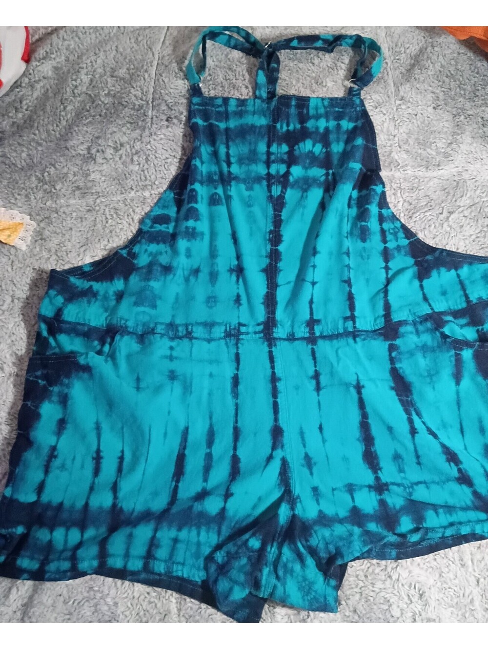 Women's Tie-Dye Sleeveless Romper with Adjustable Straps